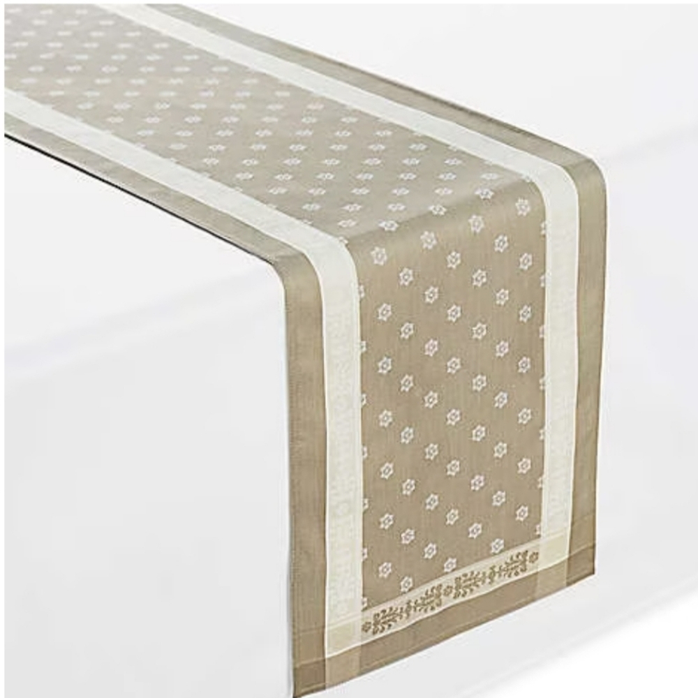 Waterford Linens Wyman 14 x 72" Table Runner in Taupe